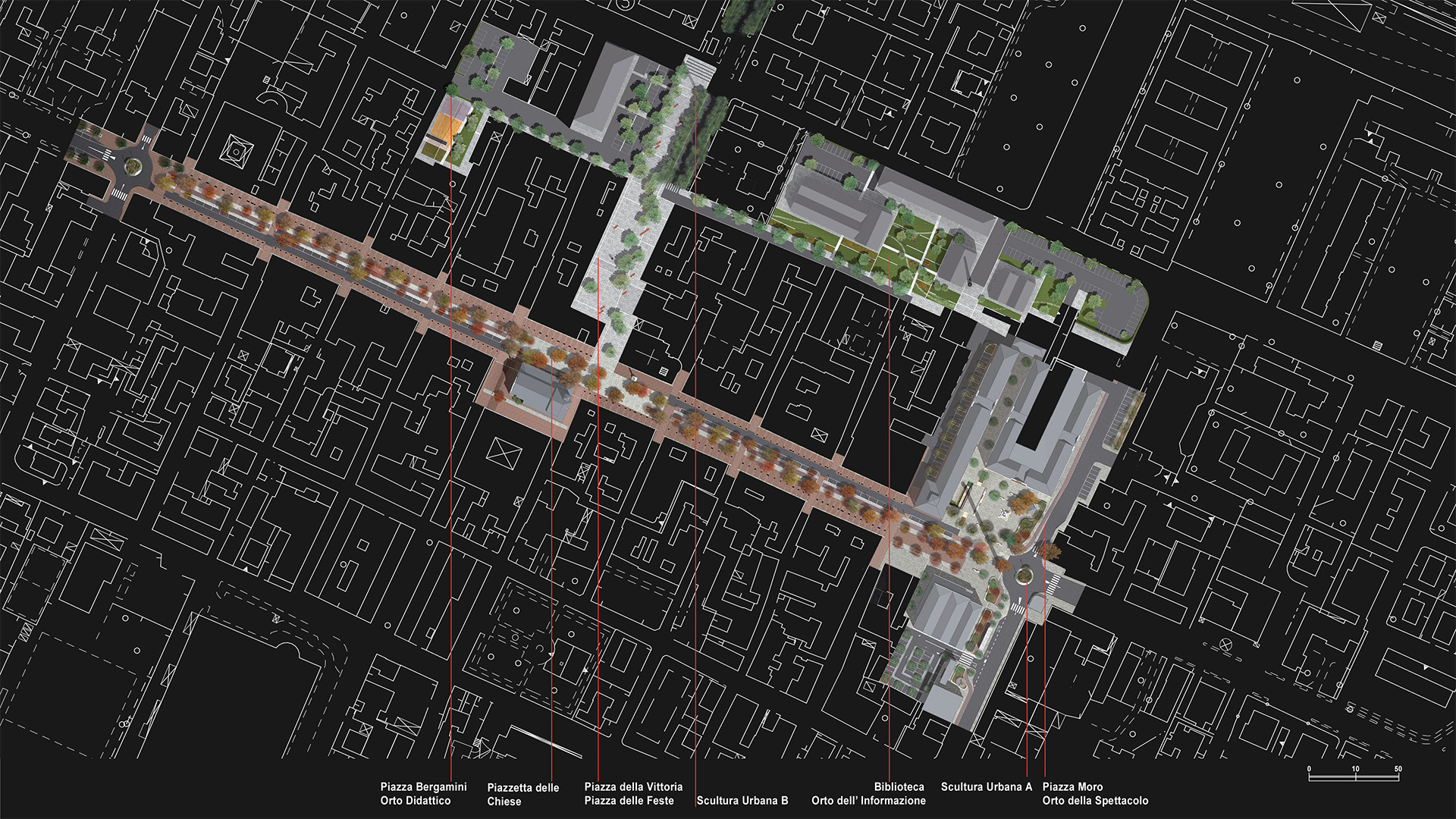 Castelfranco Emilia Progetto riqualificazione urbana Bianchini Lusiardi