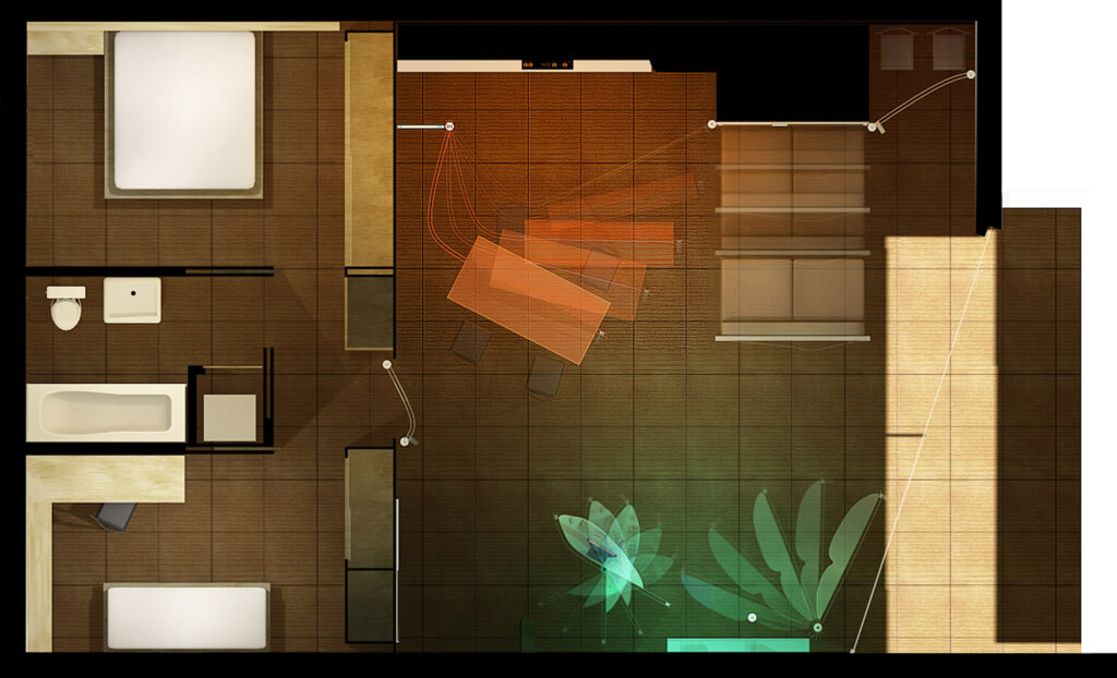 Chinese apartment Design Between East and West Bianchini Lusiardi plan