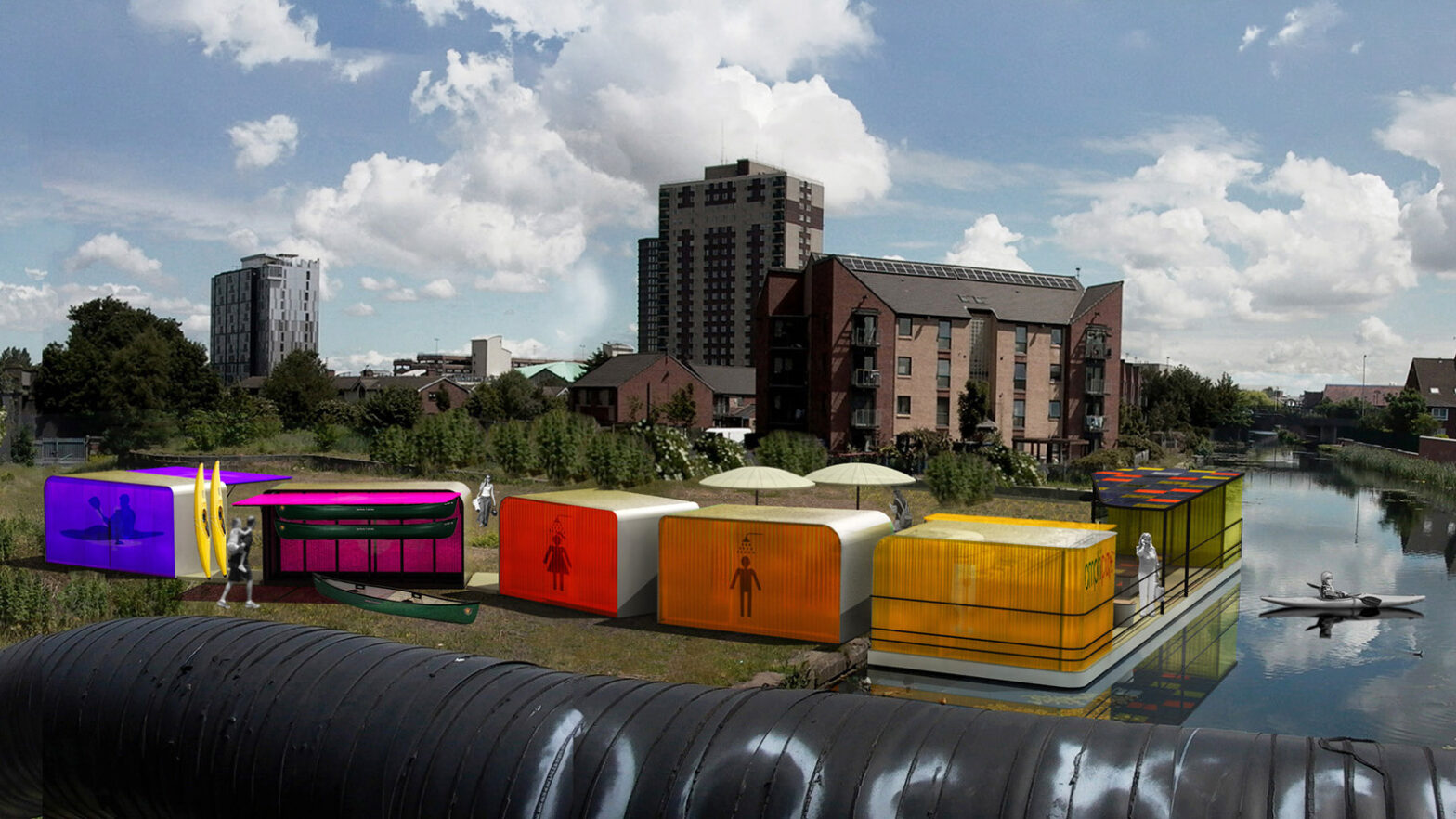Waterworks floating pavilion Liverpool Biennial Bianchini Lusiardi cop